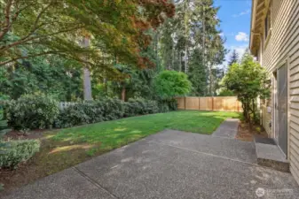 Private,serene backyard.