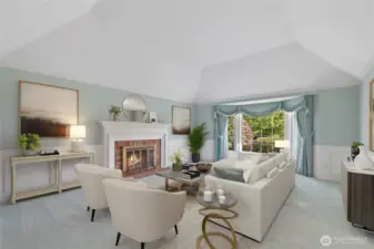 Virtual staging lets you see just how beautiful this room is fully furnished.