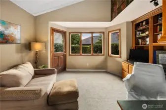 In addition to the 3 Bedrooms this home offers a main floor office/den space or possible 4th bedroom option. Lux hand-picked architectural details throughout. Solid wood painted doors, engineered hardwood floors & skylights for natural lighting & A/C.