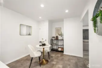 Eating nook located in the kitchen