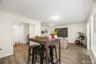 Gathering space in the family room