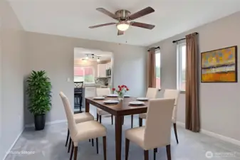 Entry Dining/Living Room (Virtually Staged)