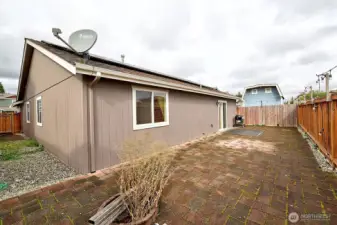 Backyard with Extended Patio