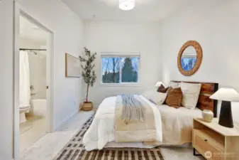 Large second bedroom with ensuite and walk-in closet