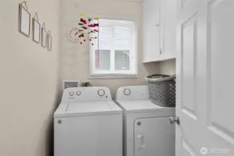 Convenient laundry room just off the kitchen.