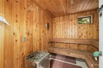 Gorgeous dry sauna - not currently hooked up