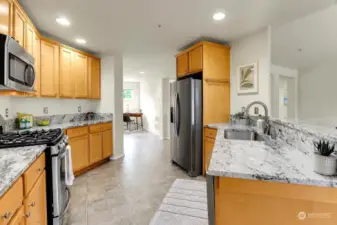 There's so much room in this amazing kitchen. And it's open to the living room so the chef is always part of the group!