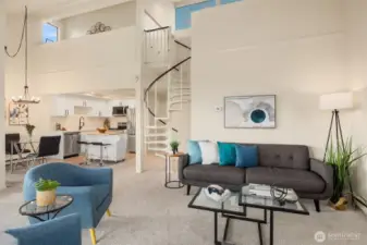 From Living to Kitchen