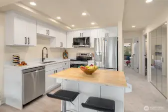 Looking to Kitchen & Hallway to 2 Main Floor Bedrooms
