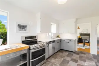 Open to living spaces yet separate.