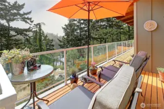 Deck with View of Pondilla Lake
