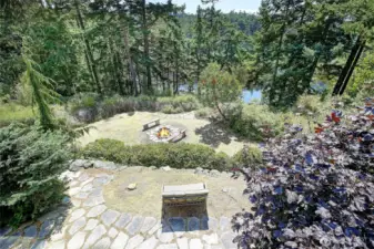 View of Back Yard and Pondilla Lake from Deck