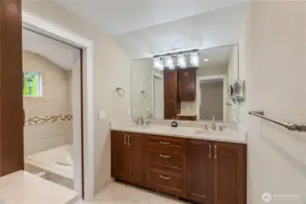 Primary Bathroom with double vanity