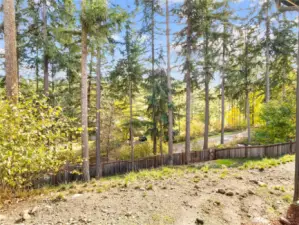 Fully fenced yard offers room to roam and enjoy the outdoors in comfort.