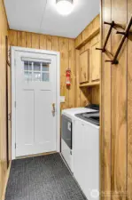 Laundry space with newer washer and dryer