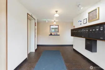 Secure lobby entrance and elevator access. Pet friendly.