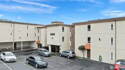 Assigned off-street parking and lots of guest parking.