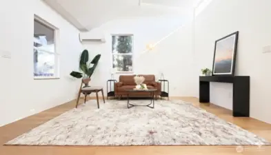 Inviting living room w/ tons of natural light