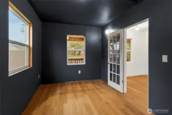 Bedroom #1- to the right of the dining room area