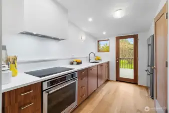 Open concept kitchen with pantry
