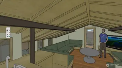 cottage -  rendering - upper seating loft