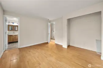 Primary bedroom with 3/4 bathroom