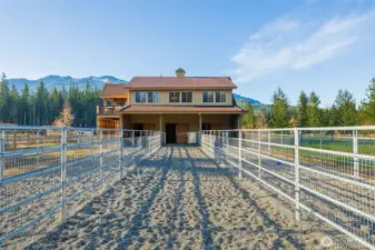 12'x96' runs off of the stalls