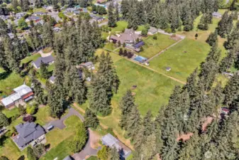 Drone Shot looking NW. Property is at the center of the picture