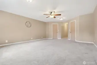 Double walk-in closets.