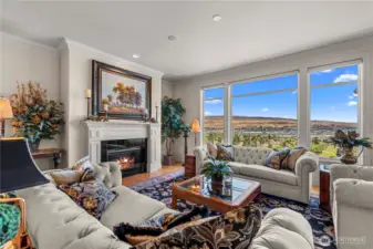 Living Room Filled with Natural Light Framing VIEWS