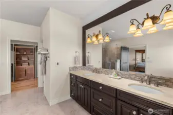 Primary Suite with 5 star Bathroom with heated floors.