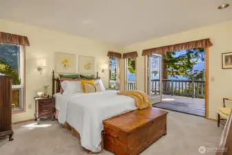 Primary bedroom on the main. Everything you need for one level living is on the main floor of this wonderful home!