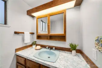 Half bath on the main level.