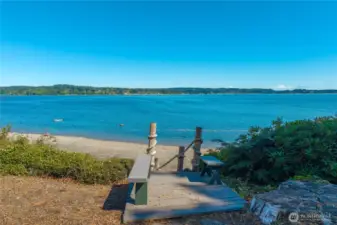 View of the home from the beach side.