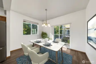 Kitchen nook area Virtually staged.