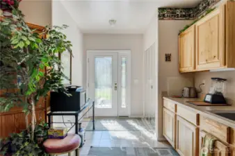 Secondary kitchen upstairs with lots of natural light