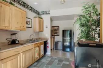 Secondary kitchen upstairs with lots of natural light