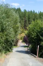 Long driveway offers privacy