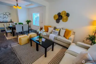 Living & Dining Combined View:
