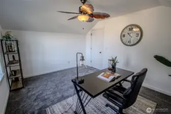 Office (alternate angle with wall clock)