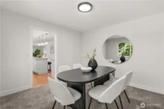 Formal dining off kitchen.