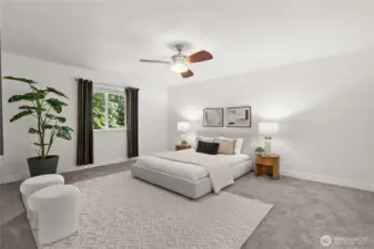 primary suite on upper floor