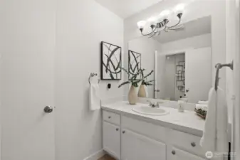Newly tiled/refinished full bath upstairs.