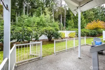 Pull up your favorite patio chair and relax here anytime of the day.