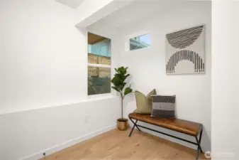 Extra finishes space just to the right of the front door entry!