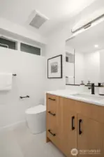 Full bathroom on first level.