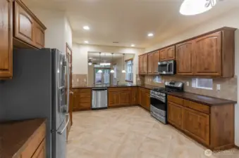 Another view from casual dining area.  This kitchen has so much storage and functionality.