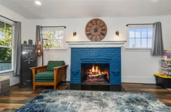 Warm fireplace heats the whole home-