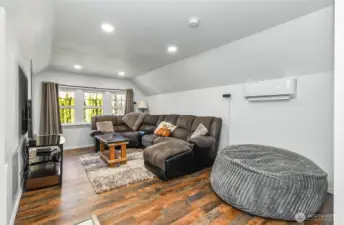 Family room with mini-split