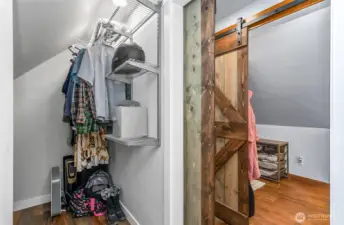 Barn doors for storage/privacy